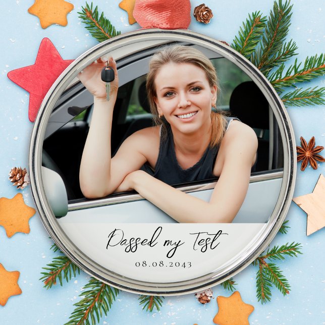 Passed Driving Test Congratulations Photo Keepsake Metal Tree Decoration (Creator Uploaded)