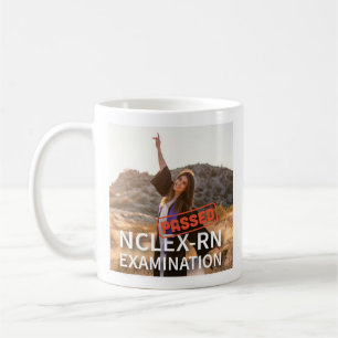 passed nclex rn exam personalised photo nurse gift coffee mug