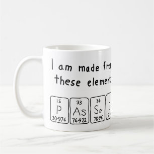 Passed periodic table name mug