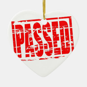 Passed red rubber stap effect ceramic tree decoration