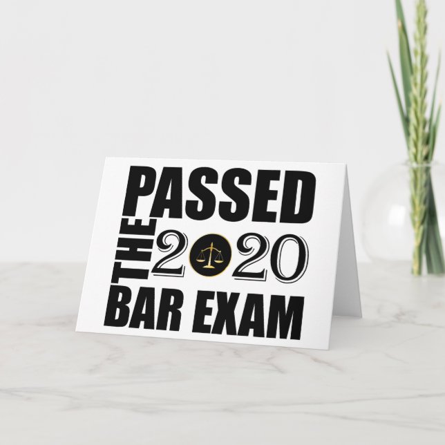 Passed the 2020 Bar Exam Card (Front)