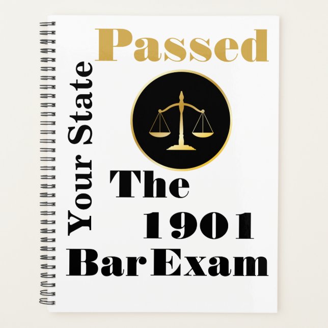 Passed the Bar Exam (Customise State and Year) Planner (Front)