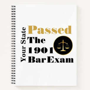 Passed the Bar Exam (Customise State & Year) Notebook
