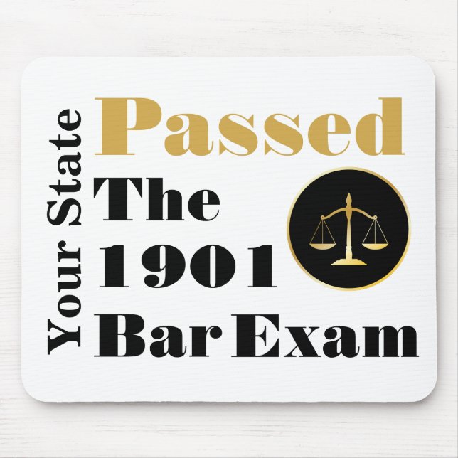 Passed the Bar Exam (Customize State and Year) Mouse Mat (Front)