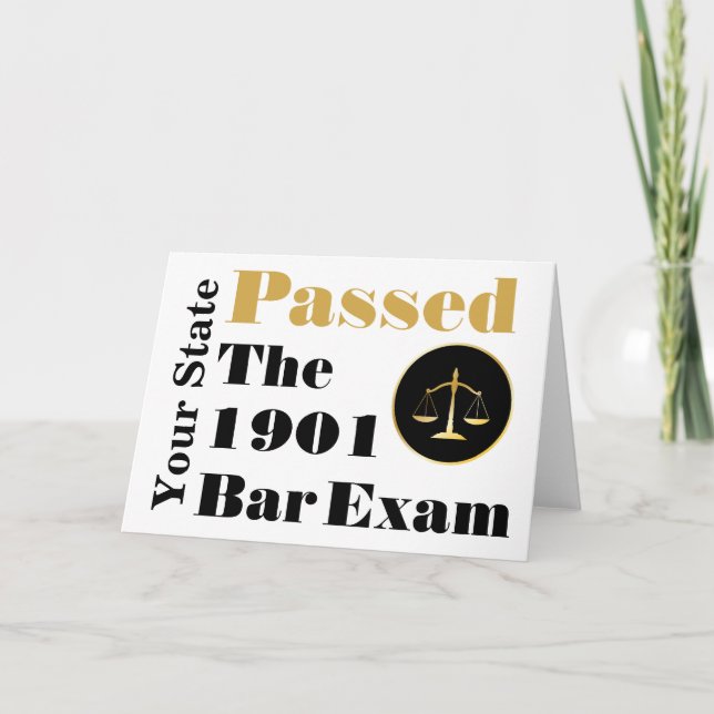 Passed the Bar Exam (Customize State & Year) Card (Front)