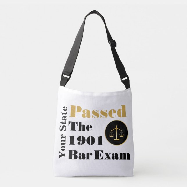 Passed the Bar Exam (Customize State & Year) Crossbody Bag (Front)