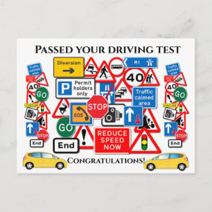 Passed your Driving Test ~ Congratulations! Postcard