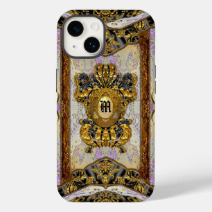 Passementerie Madeline Elegant Damask Monogram Case-Mate iPhone 14 Case