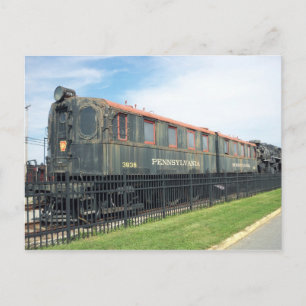 Passenger Car.  Strasburg Railroad. Postcard