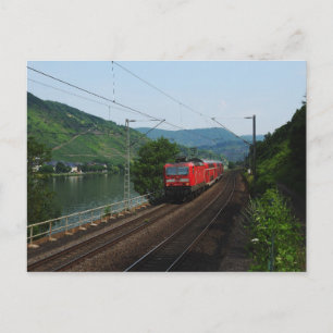 passenger train postcard