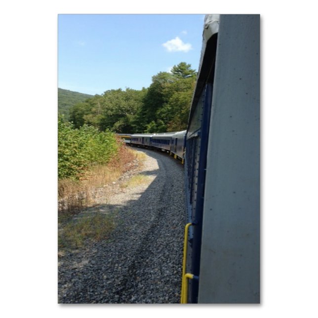 Passenger Train Reading Flashcards for Adults Table Number (Front)