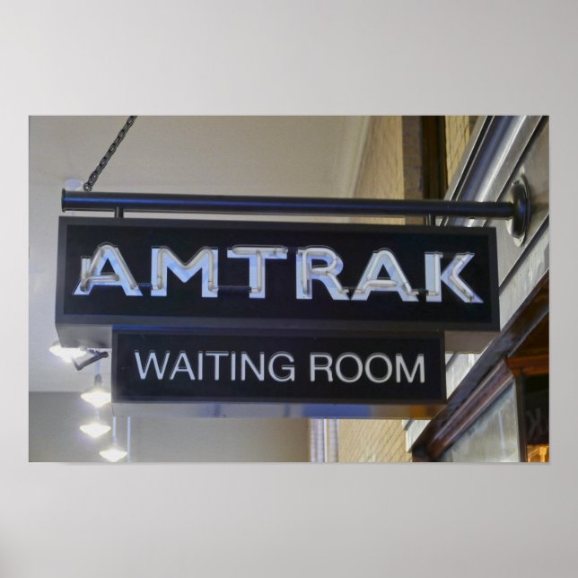 Passenger Train Waiting Room Poster (Front)