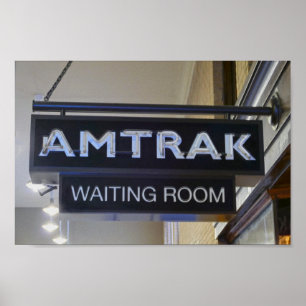 Passenger Train Waiting Room Poster