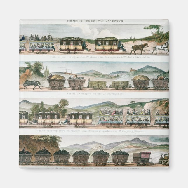 Passengers and freight the first French line Magnet (Front)