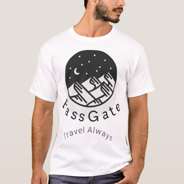 PassGate Travel Always White Men's T-Shirt (Front)
