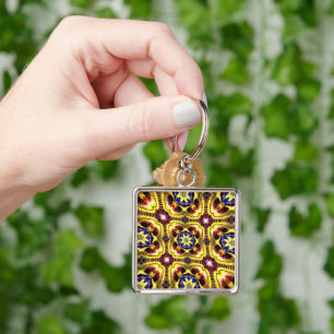 Passiflora Caerulea Pattern Key Ring