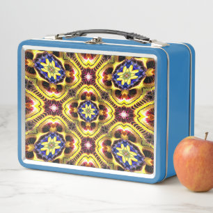 Passiflora Caerulea Pattern Metal Lunch Box