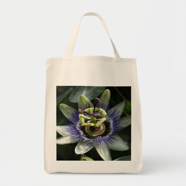 Passiflora Fleur de la Passion Grocery Bag (Front)