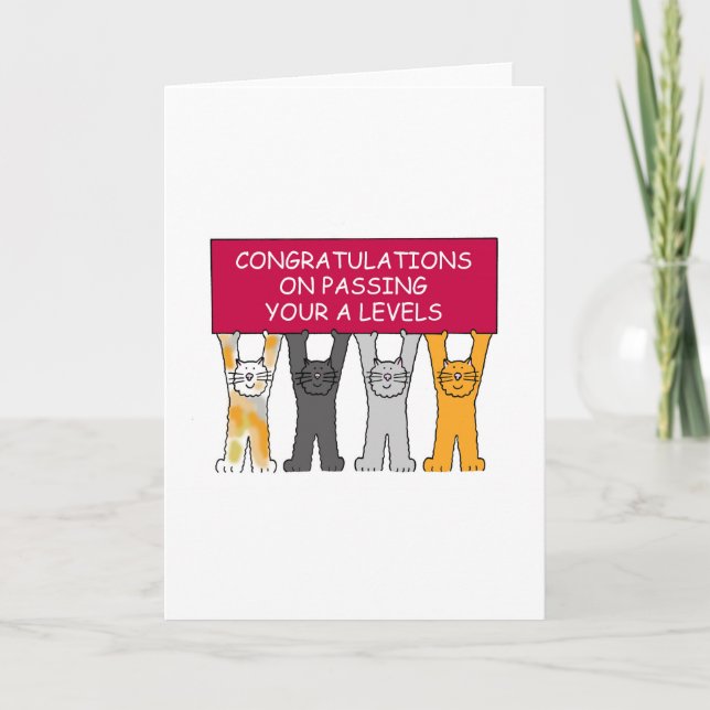 Passing A levels Congratulations Card (Front)