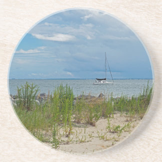 Passing by a Secluded Beach Coaster