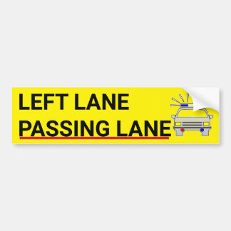 Passing Lane Bumper Sticker
