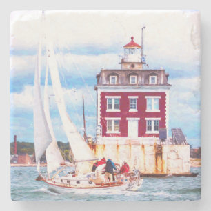 Passing Ledge Light Stone Coaster