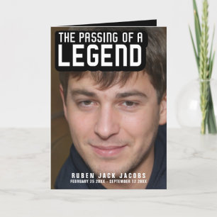 Passing of a legend Funeral service program mono Programme