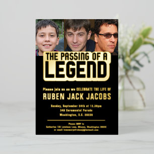 Passing of legend funeral black gold memorial