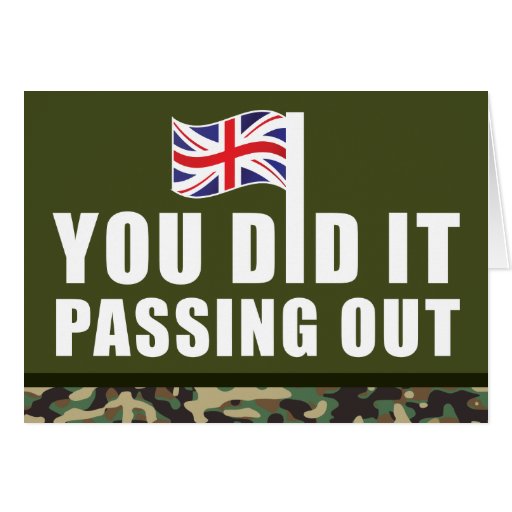 Passing Out Parade Camouflage British Army Greeting Card | Zazzle