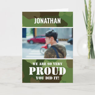 Passing Out Parade Soldier Camoflauge Custom Photo Card