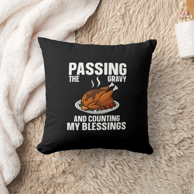  Passing the Gravy and Counting Blessings Cushion (Blanket)