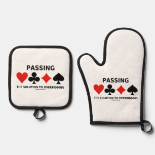 Passing The Solution To Overbidding Bridge Advice Oven Mitt & Pot Holder Set