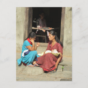 Passing Time in Kathmandu Postcard