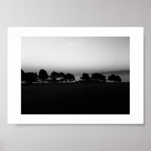 Passing Trees Canada Black and White Photography Poster