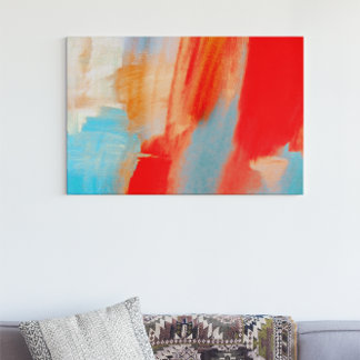 Passion • Abstract Art • Watercolor Pastel Brush Canvas Print