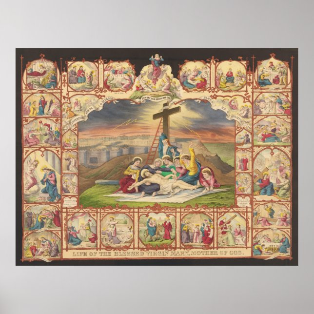 Passion and Life of Our Lord Jesus Christ Collage Poster (Front)