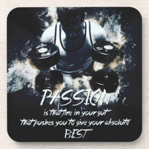 PASSION - Bodybuilding Workout Motivational Coaster