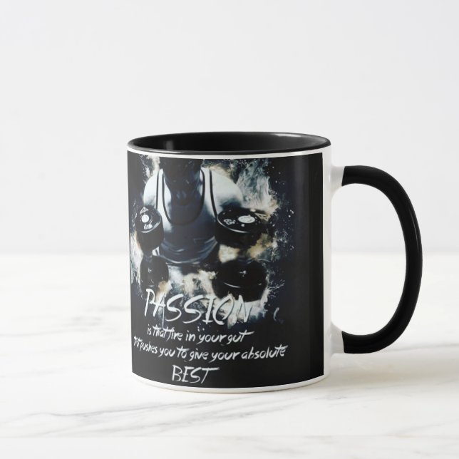 PASSION - Bodybuilding Workout Motivational Mug (Right)