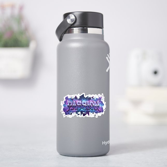 Passion Cyberpunk Typography – Vibrant Modern Word (HydroFlask)