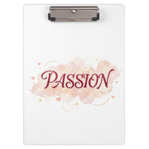 PASSION – Elegant Romantic Typography with Soft He Clipboard