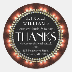 Passion Fire Chalkboard Thanks Stickers