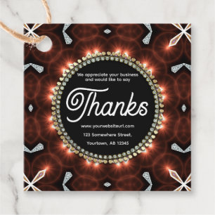 Passion Fire Modern Chalkboard Say Thanks Favour Tags