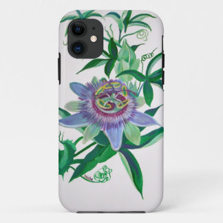 Passion Flower Botanical Art iPhone 11 Case