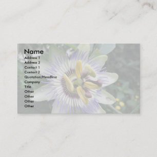 Passion Flower Custom Business Card