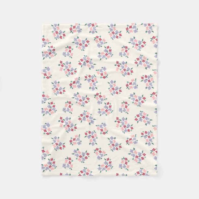 Passion Flower Fleece Blanket (Front)