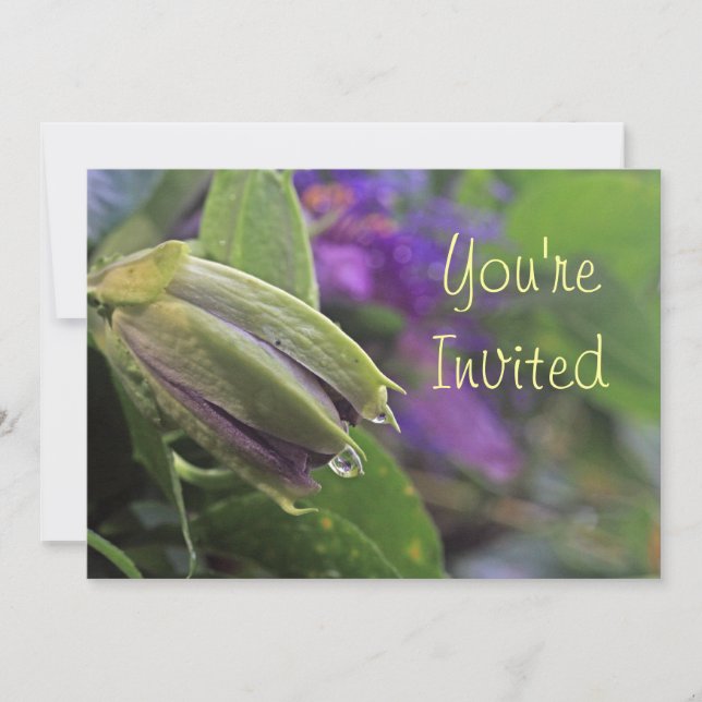Passion Flower Invitation (Front)