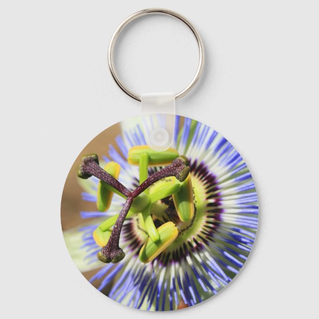 Passion Flower Keychain (Front)