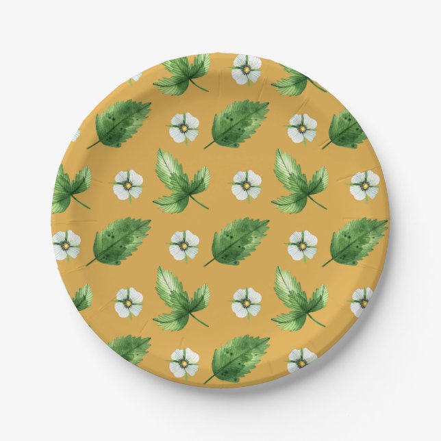 Passion Flower Vine Paper Plate (Front)