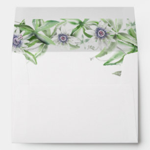 Passion flower Wedding Lined envelope
