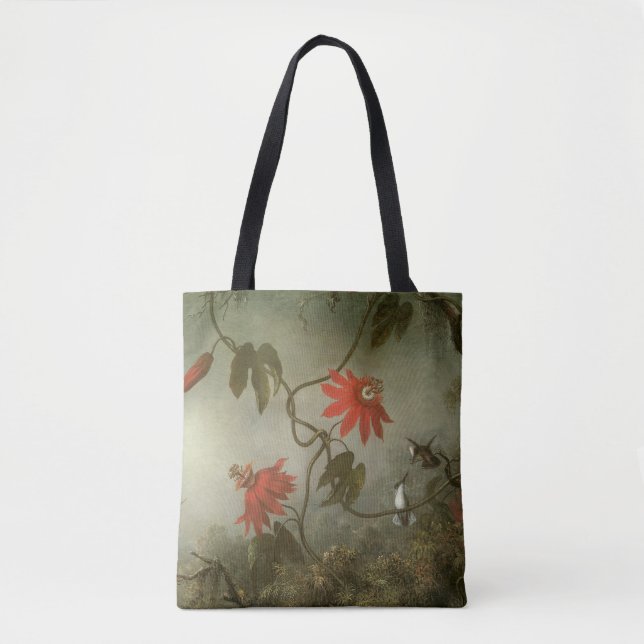 Passion Flowers and Hummingbirds by Martin J Heade Tote Bag (Front)